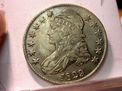 1829 VF/XF CAPPED BUST HALF DOLLAR ID#K976  