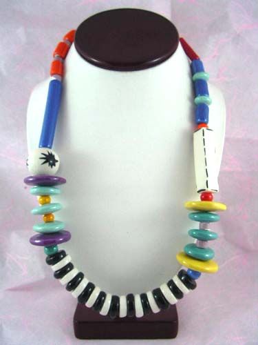 RUBY Z CANDACE LOHEED COLORFUL Ceramic Bead Necklace  