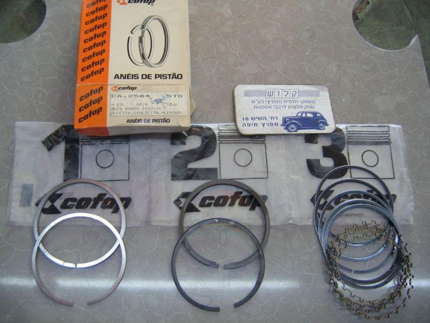 ALFA ROMEO ALFETTA , GIULIETTA , ALFASUD PISTON RING SET COFAP No  CA 