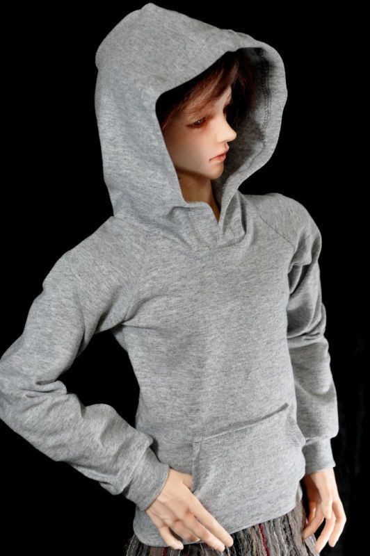 Gray Heather Hoodie Soom Mega Gem Iple EID Dollfie BJD  