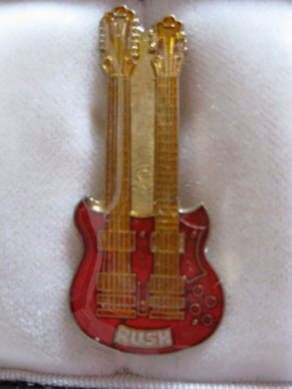 Rush Double Neck Guitar Hat/Lapel Pin/From the 80s  