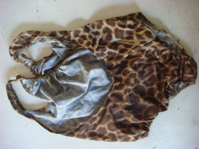 YvAN & MARZIA PARIS BATHINGSUIT SWIMWEAR LEOPARD PRINT VINTAGE 70S 