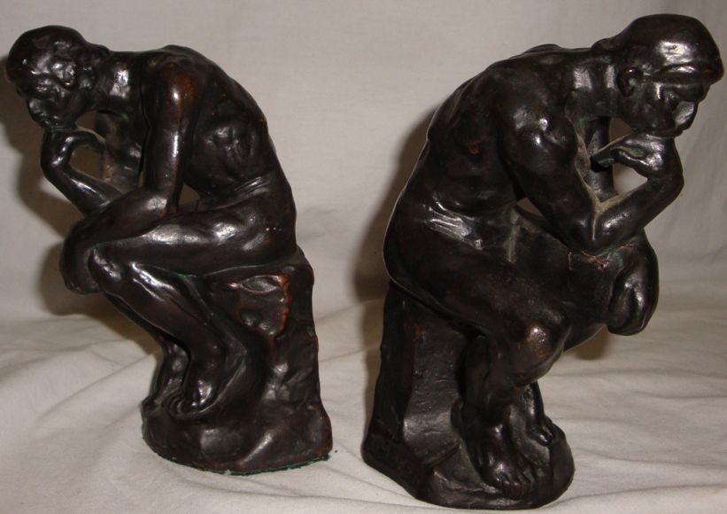 Rodin Bookends Pompeian Bronze Works  