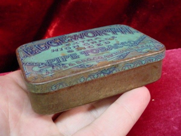 Antique EDGEWORTH PIPE TOBACCO Cigarette TIN BOX  