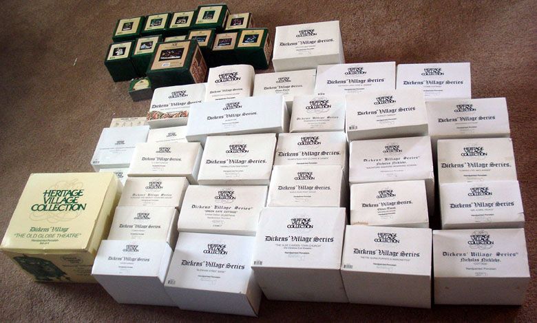 Huge Dickens Village & 12 Days Of Christmas Collection/Lot Department 