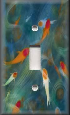 Light Switch Plate Cover   Koi Pond Fish  