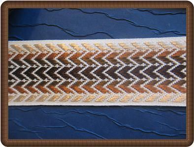 BROWN/COPPER/TAN ZIG ZAG VINTAGE JACQUARD  