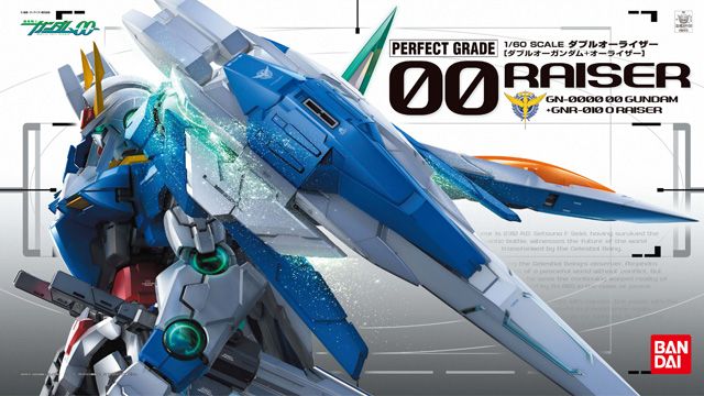 GUNDAM PG Perfect Grade 1/60 00 Double O Raiser ANIME MANGA MODEL KIT 