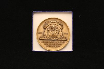 Firemen Insurance 100th Anniversary Bronze Medallion NJ  