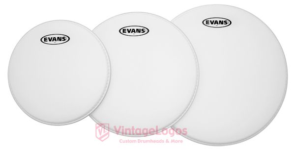 Evans G1 Coated White 1ply drum heads 10 12 14 batter top or 