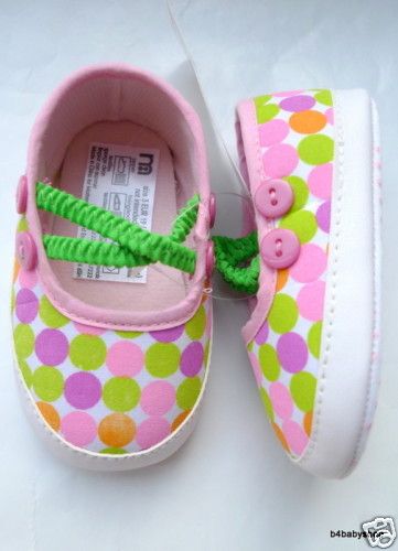 Baby girl colorful polka dots mary jane shoes (0 12M)  