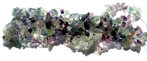 Wholesale Rainbow Fluorite Jewelry Gems Chip Beads 36  