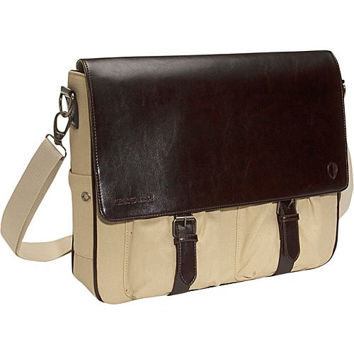 Ben Sherman Canvas Laptop Messenger w/ Marbled Flap  