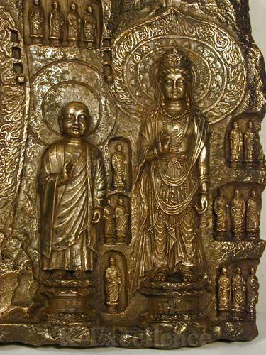 LONGMEN GROTTOES 21 Buddha Statue Relief Wall Plaque Carving Buddhism 