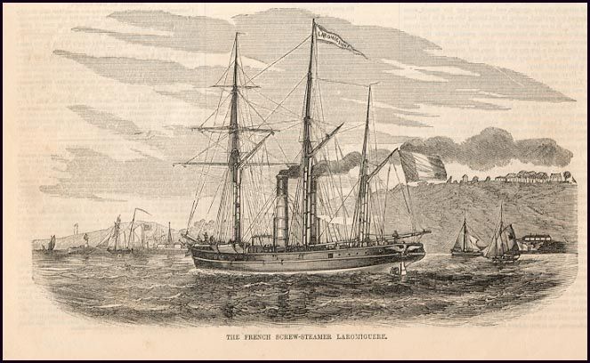 French Screw Steamer Laromiguere 1854 Period View  