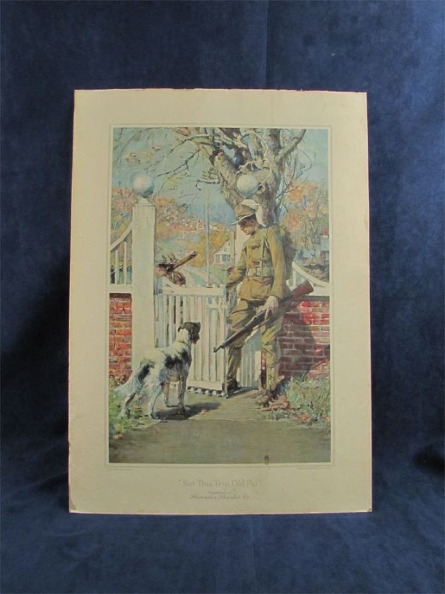 1917 Hercules Powder Co Advertising Hunting Litho  