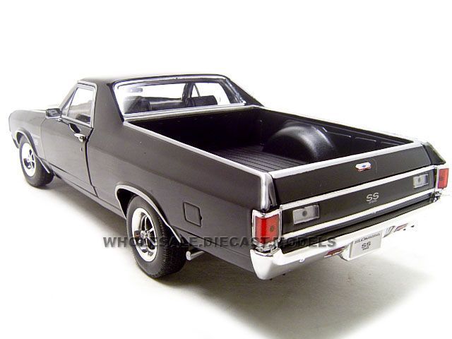 1970 CHEVROLET EL CAMINO SS BLACK 118 DIECAST MODEL CAR BY WELLY 