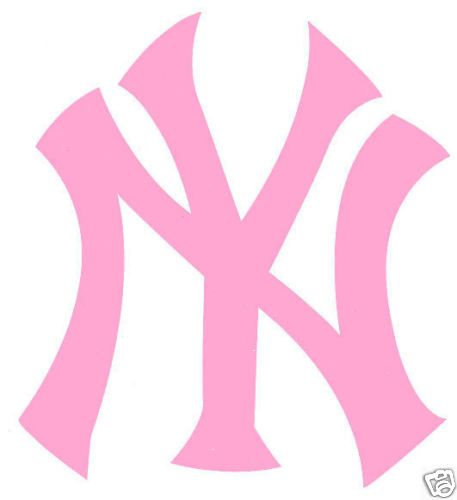 NEW YORK YANKEES LADIES PINK AUTO CAR VINYL DECAL  