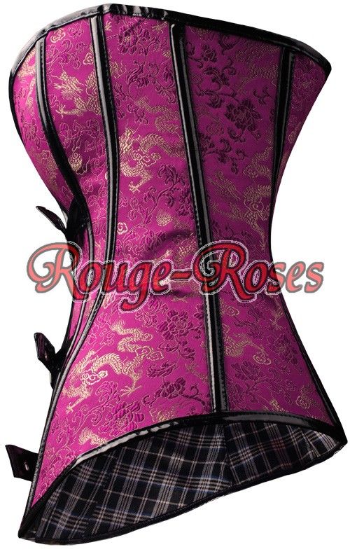 Gothic Rose Red Punk Floral CORSET Bustier HOT S 6XL g2715_pr