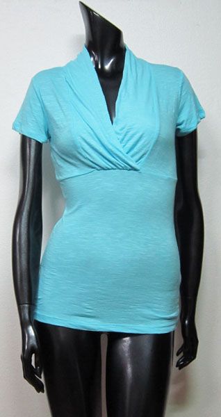 INC International Concepts Cap Sleeve Surplice Top S XL  