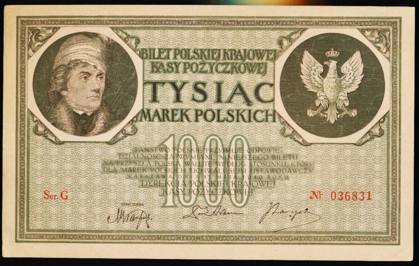 Poland 1000 Marek 1919 P. 22b  