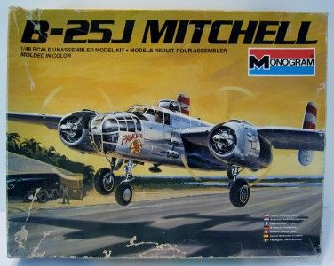 Model Kit Monogram B 25J Mitchell 1981 NIB 5502 148  