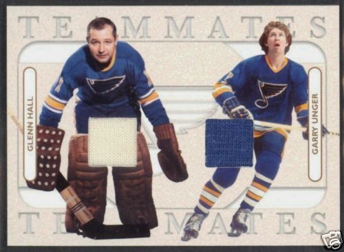 2004 05 ITG WTM 1/20 HOCKEY GOLD TEAMMATES GLENN HALL GARRY UNGER ST 