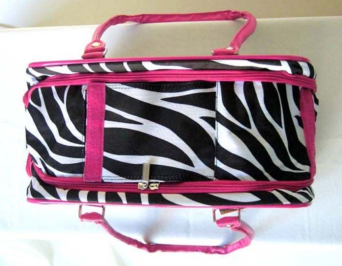 16 Pet Carrier/Luggage Dog/Cat Travel Bag Pink Zebra  