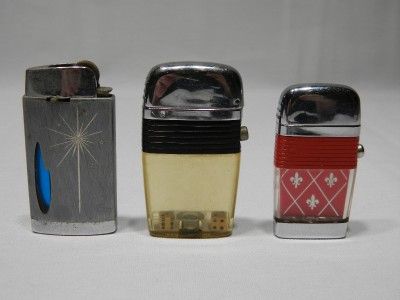 LOT OF 3 VINTAGE SCRIPTO LIGHTERS 2 VU  