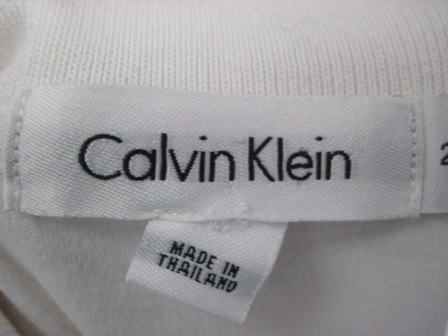 CALVIN KLEIN Mens White Short Sleeve Polo Shirt Sz 2XT  