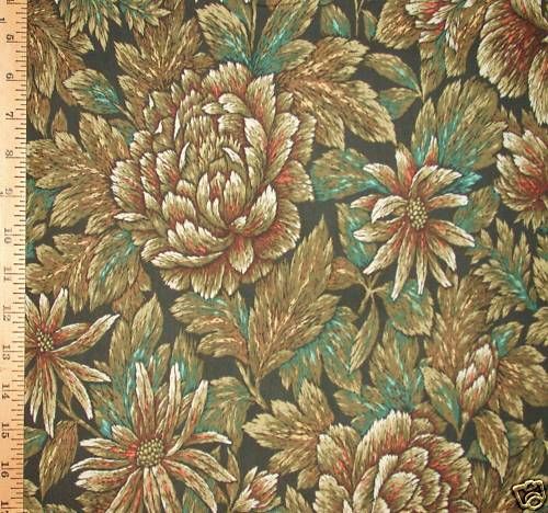 FABRIC Westminster David Wolverson TAPESTRY BROWN 1YD  