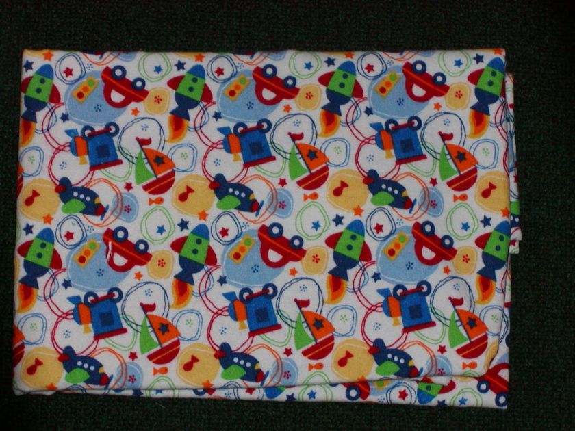 CRIB/TODDLER SHEET&PILLOWCASE  SCATTERED BOY TOYS  