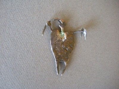 Bill Worrell Silver Shaman pendant 2 2/16 x 1 3/4  