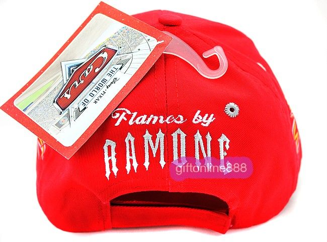 3204 Red Disney Pixar Cars Embroidered cotton Cap Hat  