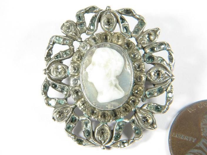 terrific antique Georgian, solid sterling silver pin; beautifully 