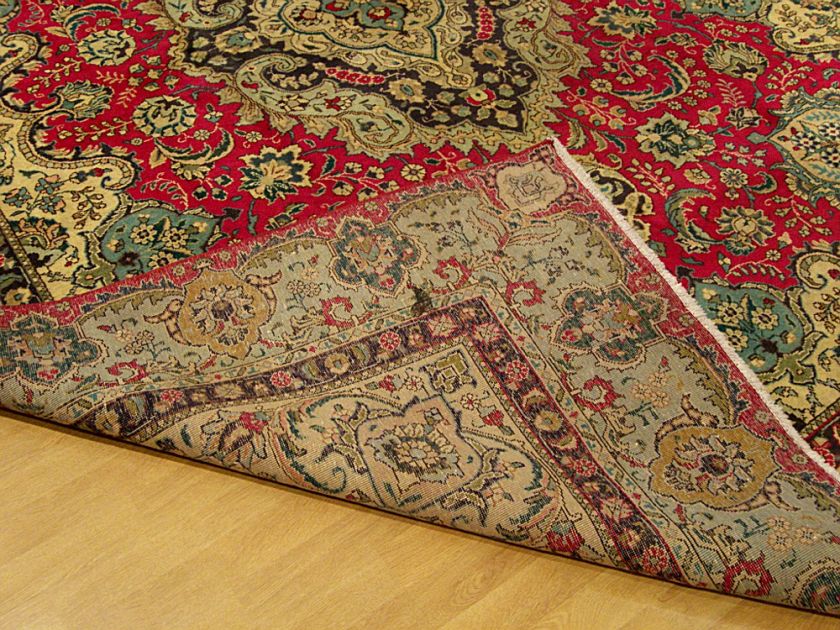 3x12.Handmade Carpet Antique 1930s Genuine Persian Tabriz Serapi 