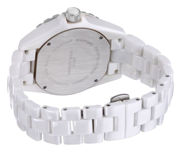 WHITE CERAMIC 100% TOURBILLON MOVEMENT MENS WRIST WATCH  