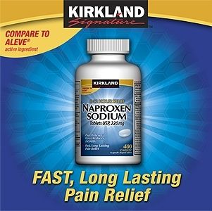 Kirkland Naproxen Sodium 220mg 400Caplets GENERIC ALEVE 096619197194 