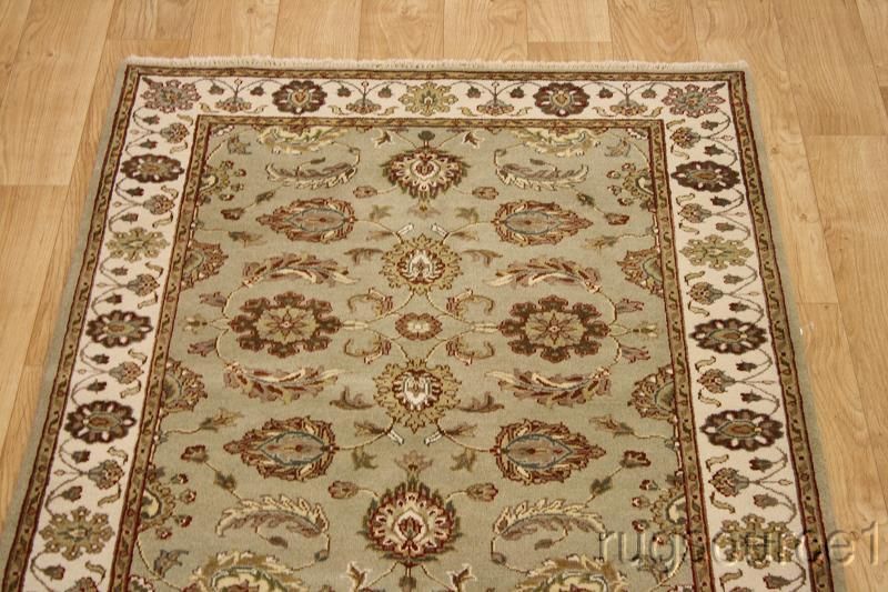   SAGE GREEN 4X6 AGRA JAIPOUR ORIENTAL RUG AREA WOOL CARPET  