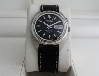   LARGE SIZE SEIKO BELLMATIC 4006 7002 AUTOMATIC BLACK DIAL STEEL WATCH