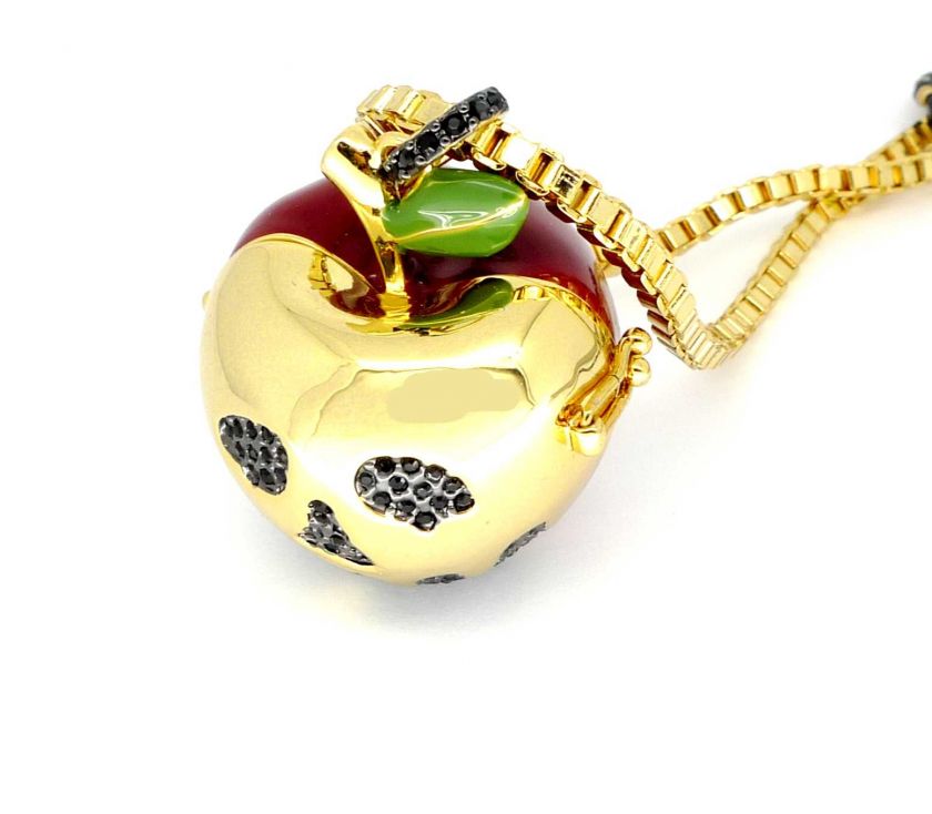 Disney Couture Snow White Poison Apple Locket Necklace  