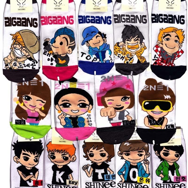 Bigbang, 2NE1, and Shinee socks One Pair Choose option  