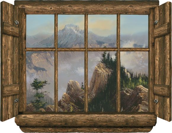 Cabin Lodge TWILIGHT CALM LAKESIDE 4x7.5 ft Wallpaper Wall Decor Mural 