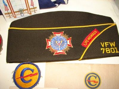 Vtg Army WWII Veteran Lot Flag Pictures Coins Patches Ranks Ross 