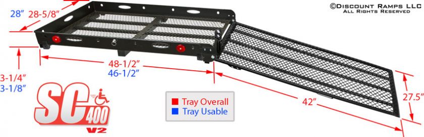 WHEELCHAIR SCOOTER MOBILITY CARRIER MEDICAL RACK+RAMP  