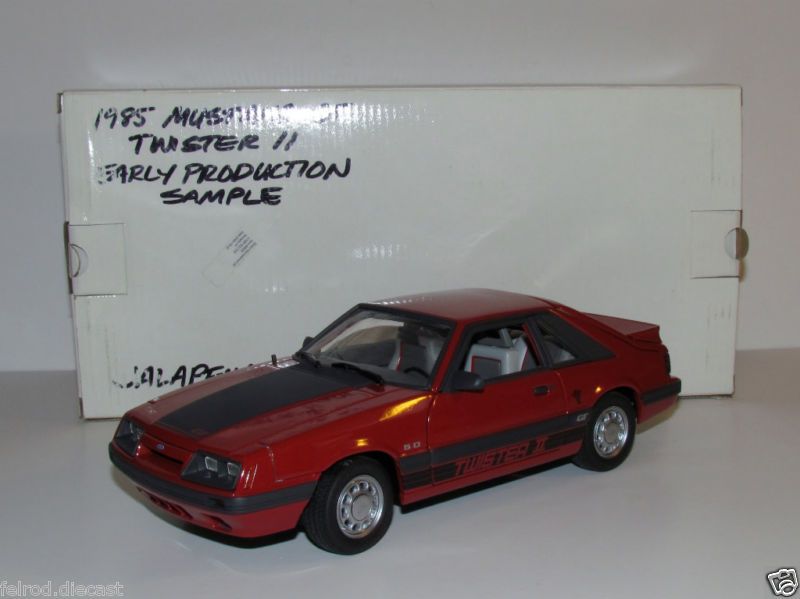 18 GMP Ford 1985 Mustang GT Twister RED Sample Car  