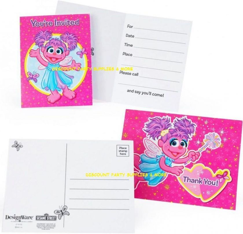 Abby Cadabby Combo Invitations & Thank you Cards New  