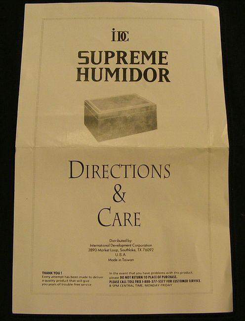 BEAUTIFUL IDC SUPREME HUMIDOR #9275 28 w/ BEAUTIFUL CHERRY GLOSS 