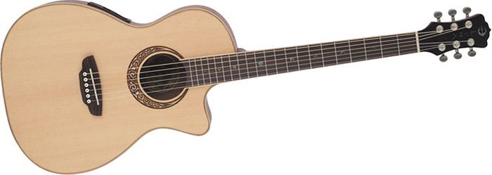 Luna Guitars Muse Parlor Acoustic Electric Guitar 819998023256  