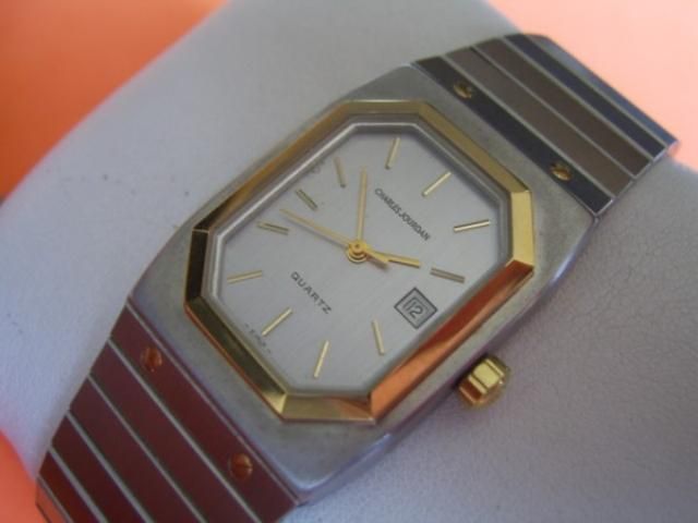 NOS 70S CHARLES JOURDAN PARIS GENTS QUARTZ WATCH SS  